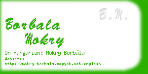 borbala mokry business card